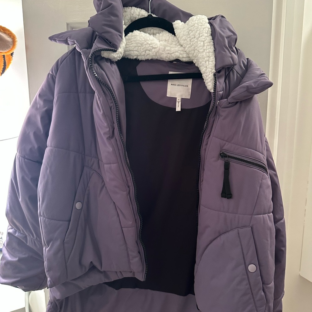 Aritzia Purple Puffer Jacket